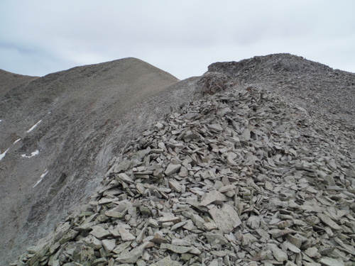 Gotta love talus fields!  This is the climb up to Mount Peale (12,721')