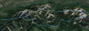 Google Earth "aerial" view of the route
